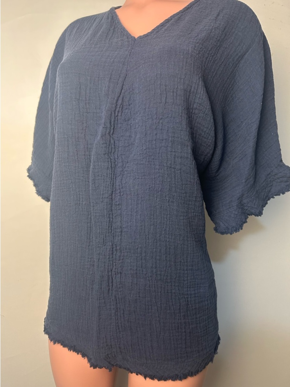 Dokotoo Women’s Top Blouse Dolman Sleeve V- Neck 100%Cotton